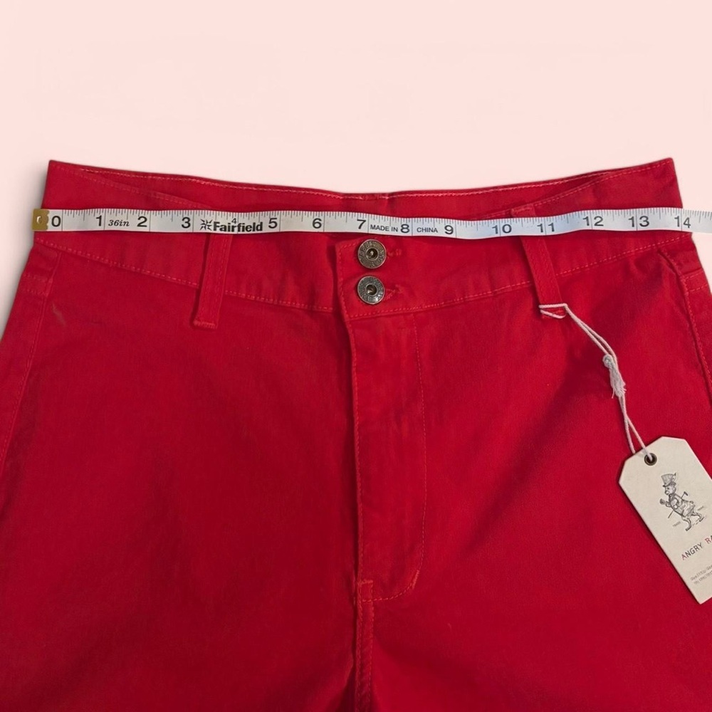 Red Angry Rabbit High Waisted Women's Shorts - Picture 5 of 5
